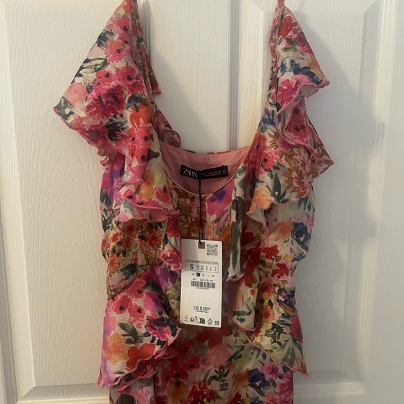 FLORAL PRINT RUFFLED DRESS - Picture 6 of 9